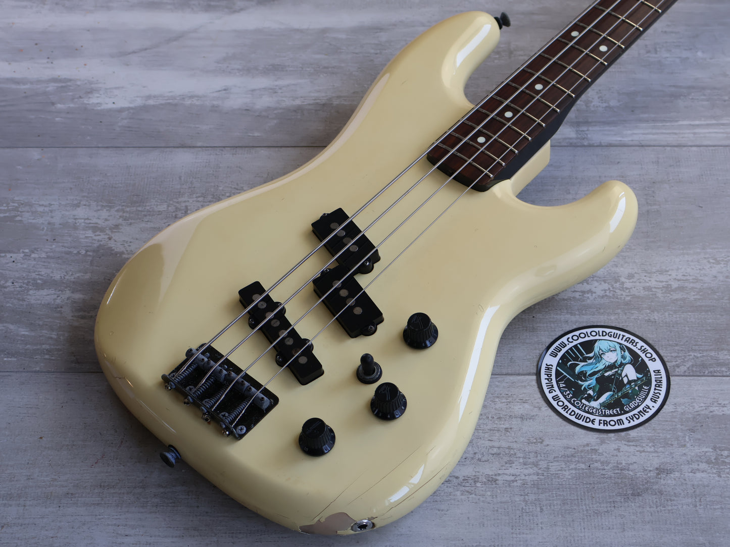 1985 Fender Japan PJ-535 "E Series" Medium Scale Jazz Bass Special (White)