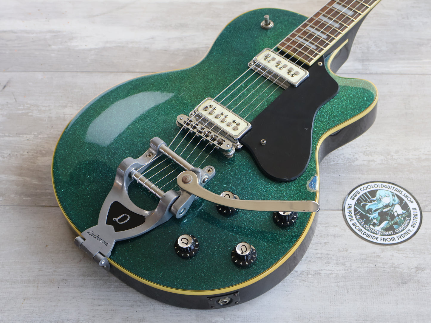 1999 DeArmond M75T Single Cutaway w/Tremolo (Blue Sparkle)