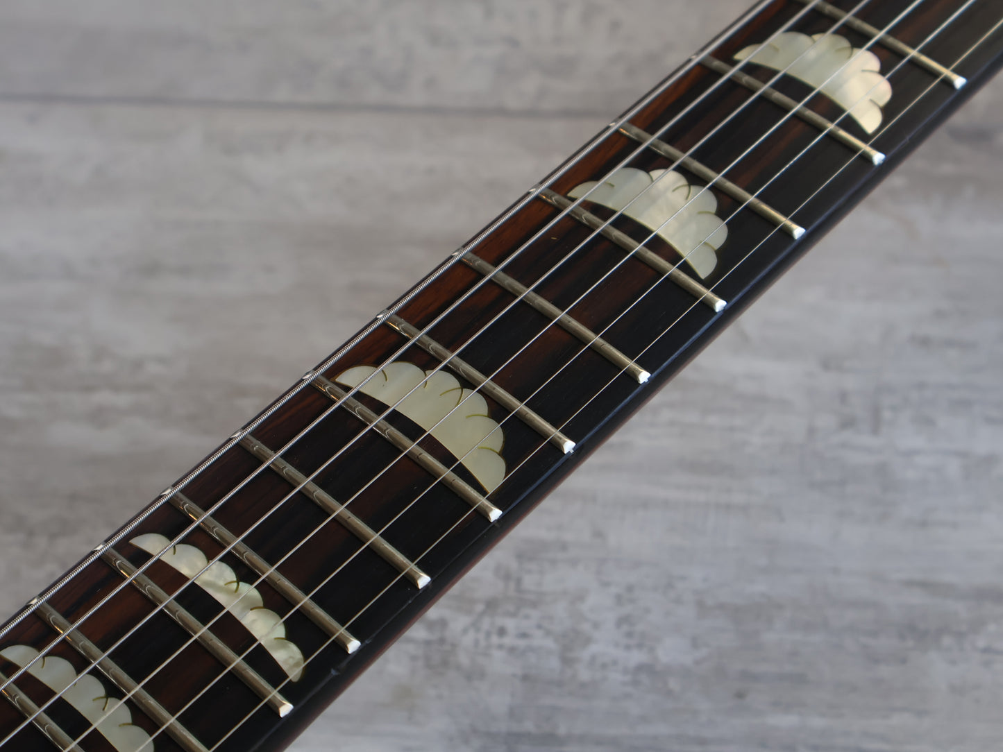 1983 Aria Pro II (Matsumoku) PE-R80KV Single Cutaway w/Kahler (Antique Brown)