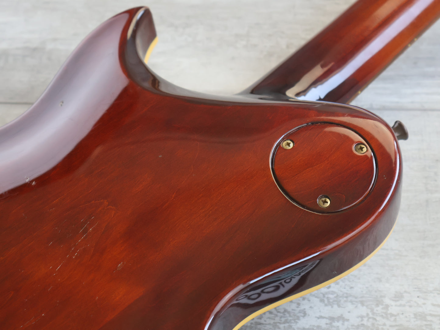 1983 Aria Pro II (Matsumoku) PE-R80KV Single Cutaway w/Kahler (Antique Brown)