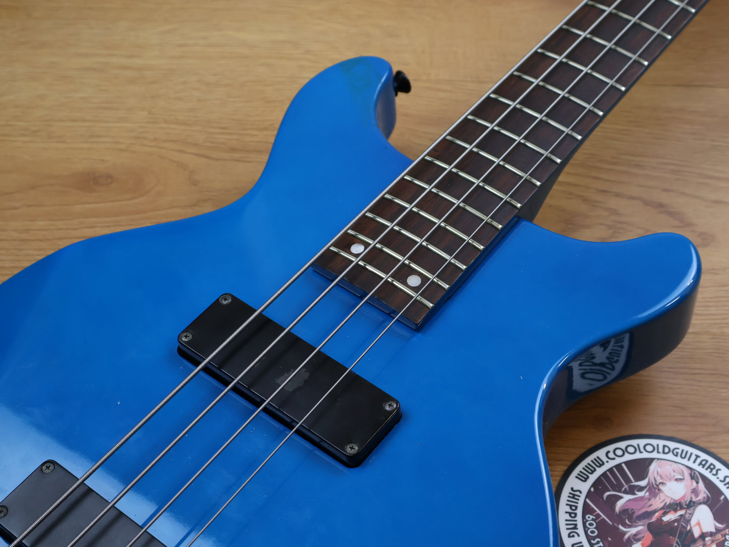 1990's Edwards Japan (by ESP) EJ-78TV Double Cutaway Bass (Blue)