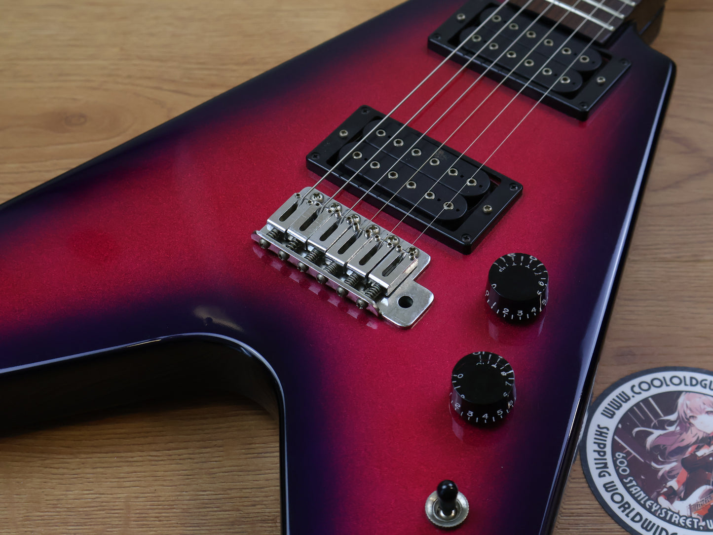 1980's Fernandes Japan "The Function" BSV Flying V (Pink Purple Burst)