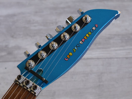 1980's Tokai Japan Talbo Blazing Fire Cast Aluminium Guitar w/LED Inlays (Blue)