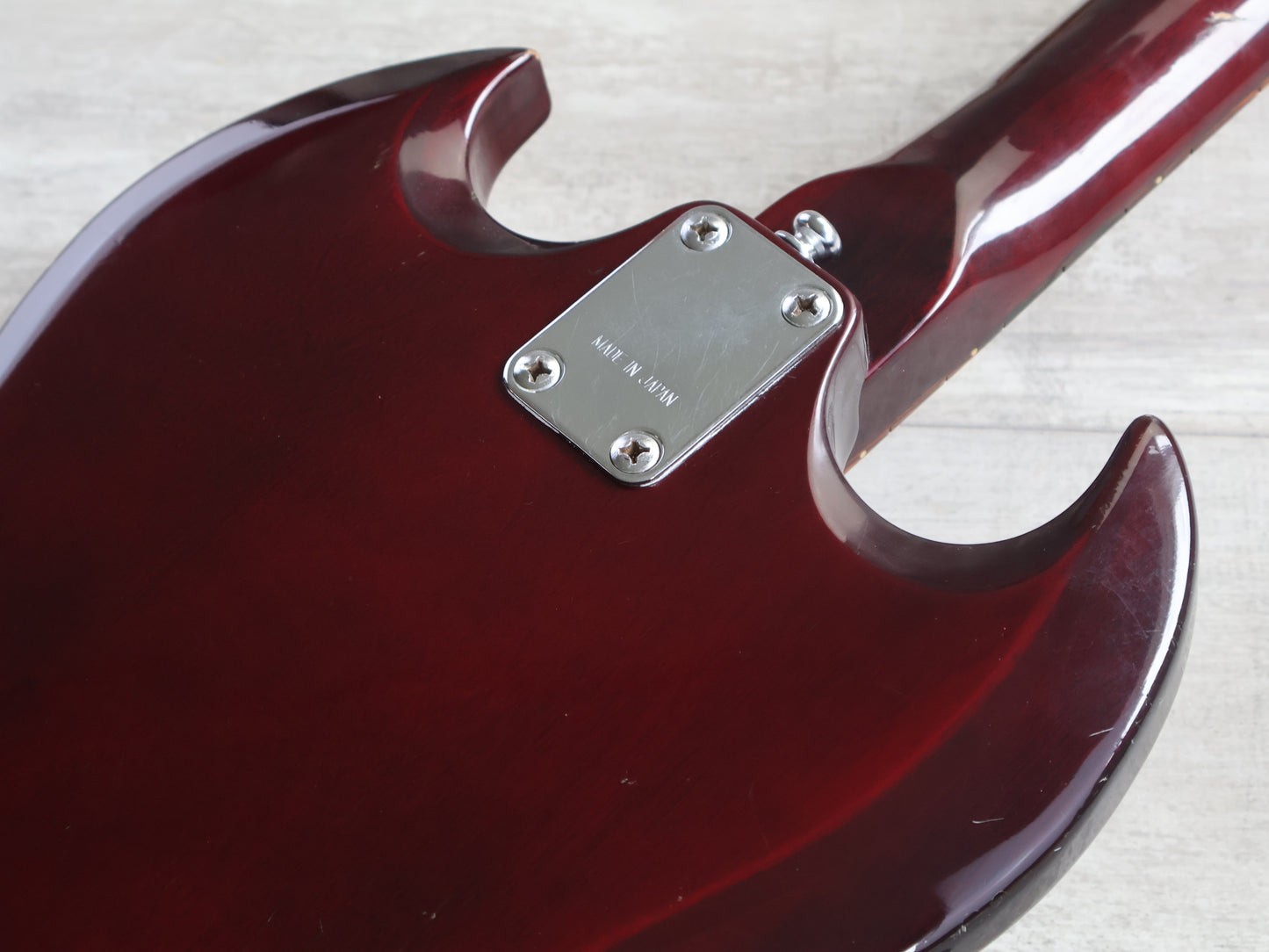 1973 Greco Japan EB-300 SG "EB" Short Scale Bass (Cherry Red)