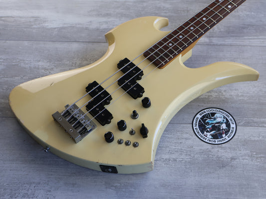 1980's BC Rich Japan MB-20 NJ Series Mockingbird Bass w/Varitone (Aged White)