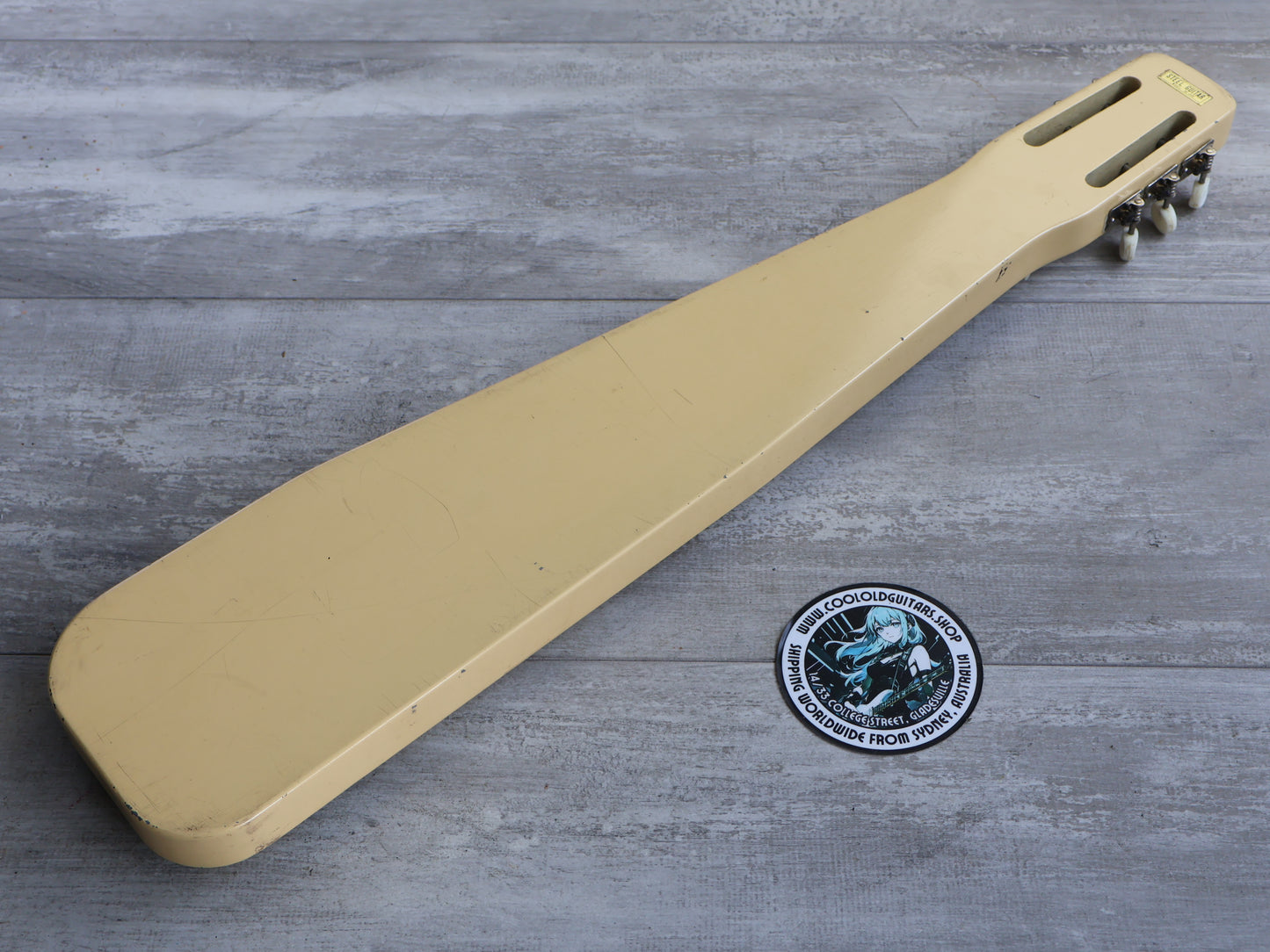 1960's Guyatone Japan Model HG-46B 6-String Lap Steel Guitar (Cream)