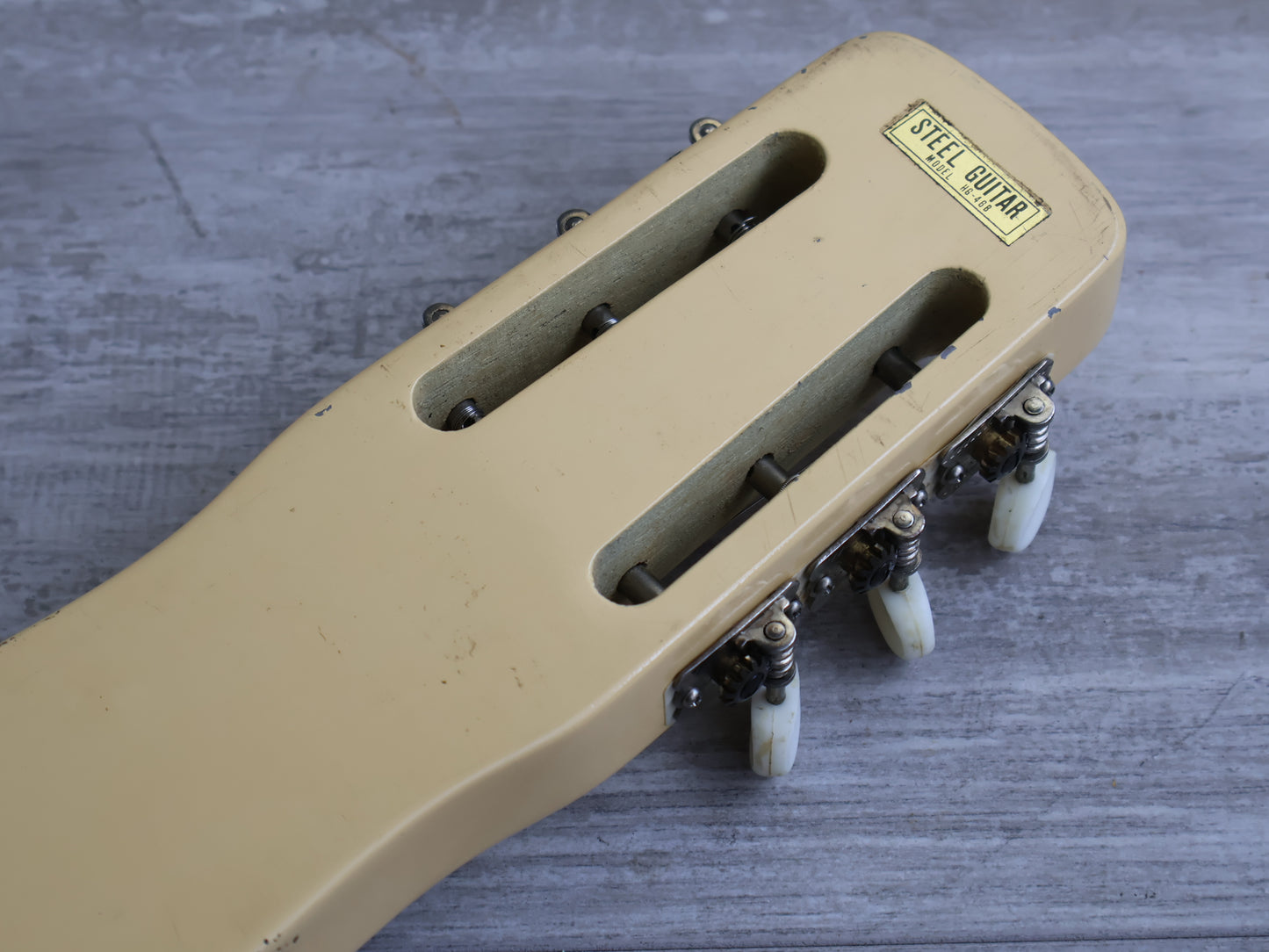 1960's Guyatone Japan Model HG-46B 6-String Lap Steel Guitar (Cream)