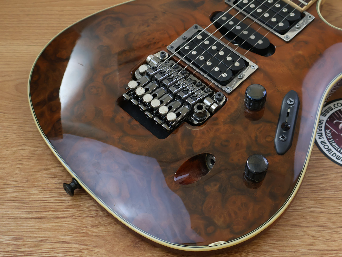 2014 Ibanez Premium S970CW Superstrat (Claro Walnut)