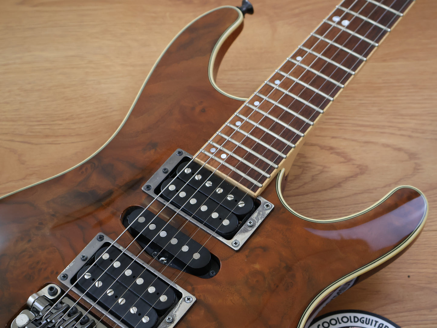 2014 Ibanez Premium S970CW Superstrat (Claro Walnut)