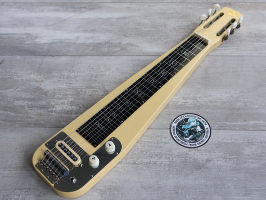 1960's Guyatone Japan Model HG-46B 6-String Lap Steel Guitar (Cream)