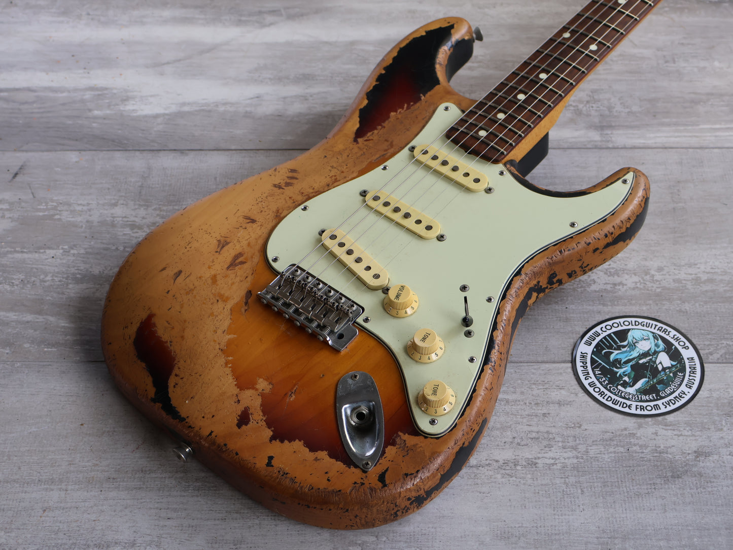 1999 Fender Japan ST62-70TX '62 Reissue Stratocaster w/Texas Specials (Relic Sunburst)