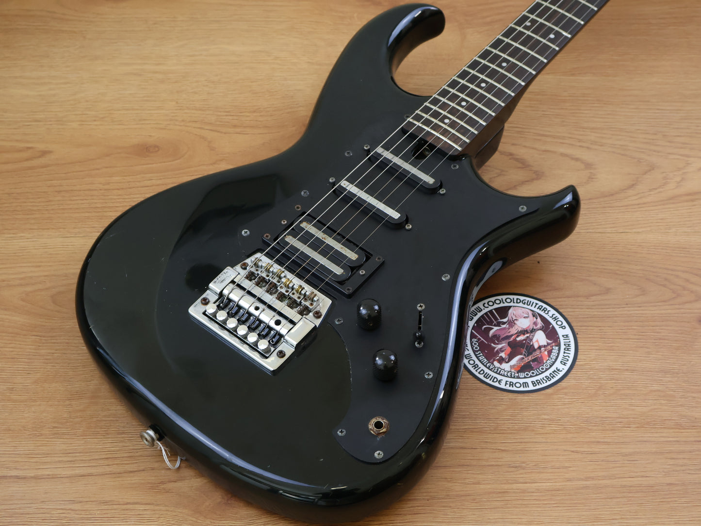 1985 Aria Pro II Japan RS Knight Warrior Superstrat w/Kahler (Black)