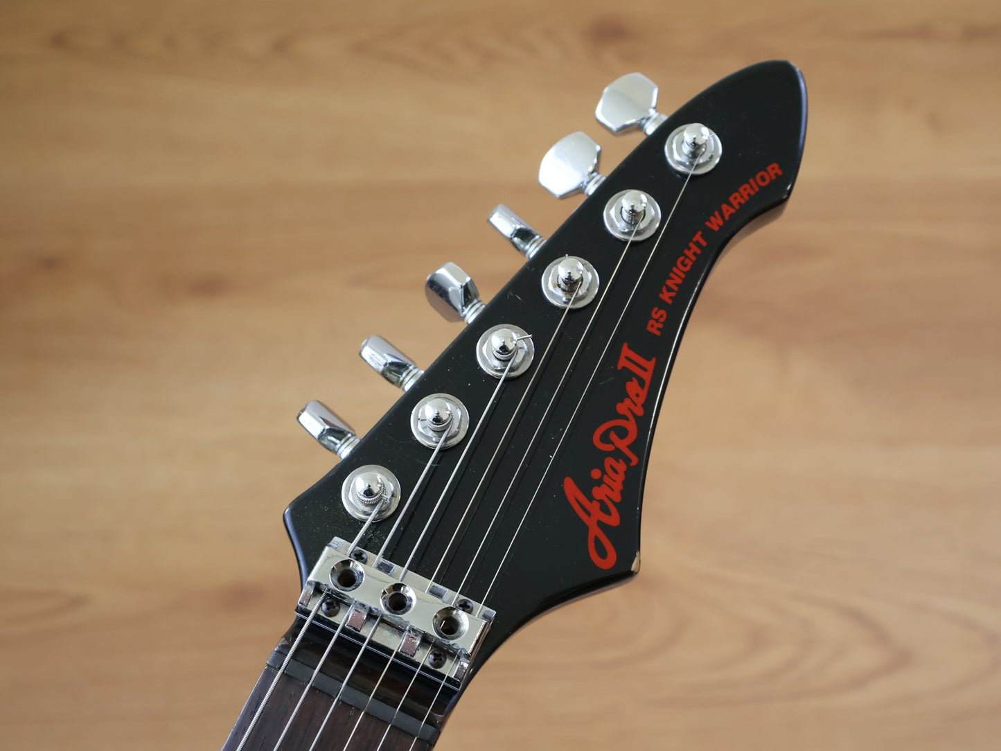 1985 Aria Pro II Japan RS Knight Warrior Superstrat w/Kahler (Black)