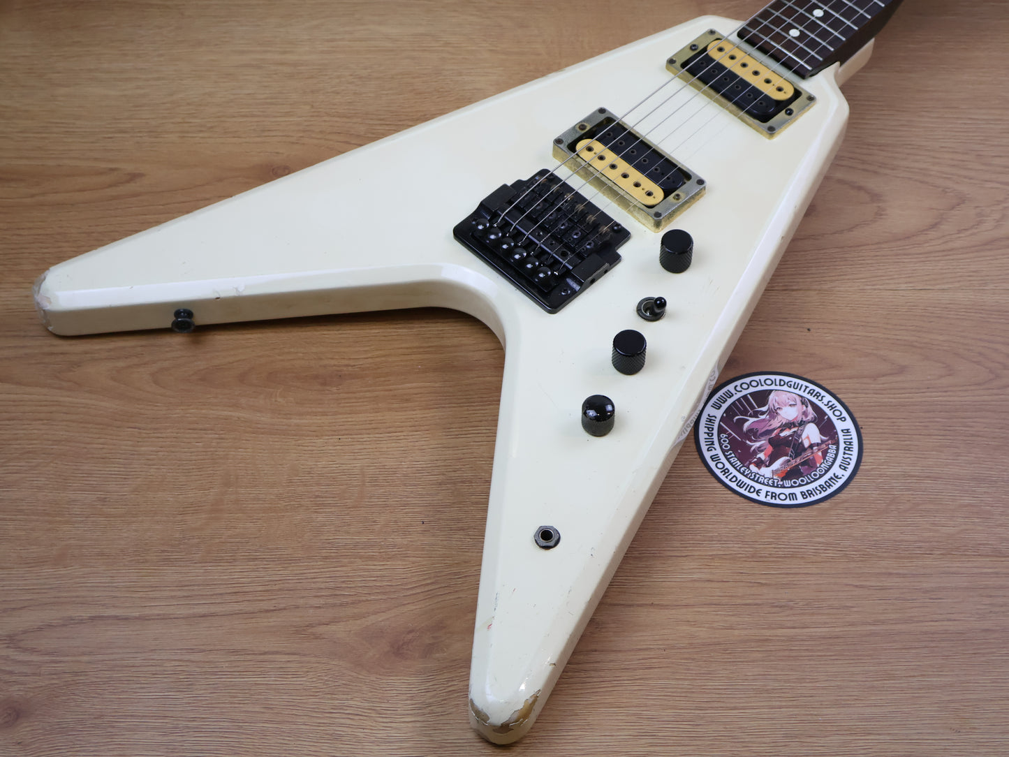 1984 Greco Japan MTV-80 Flying V w/Kahler (White)