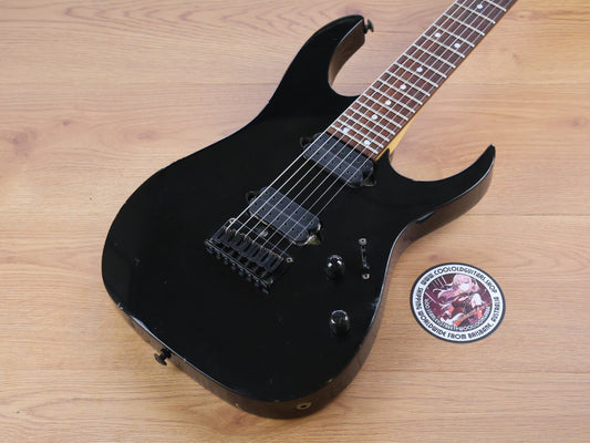 1999 Ibanez Japan RG7621 7 String HH Superstrat (Galaxy Black)