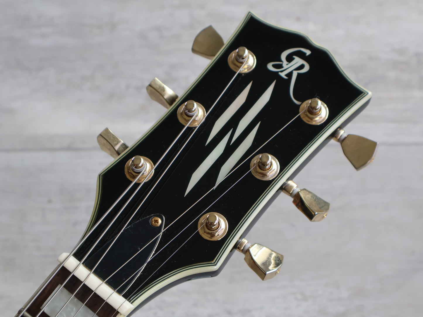 Grassroots (by ESP) G-LPC-MINI Mini Les Paul Custom Travel Guitar (Black)