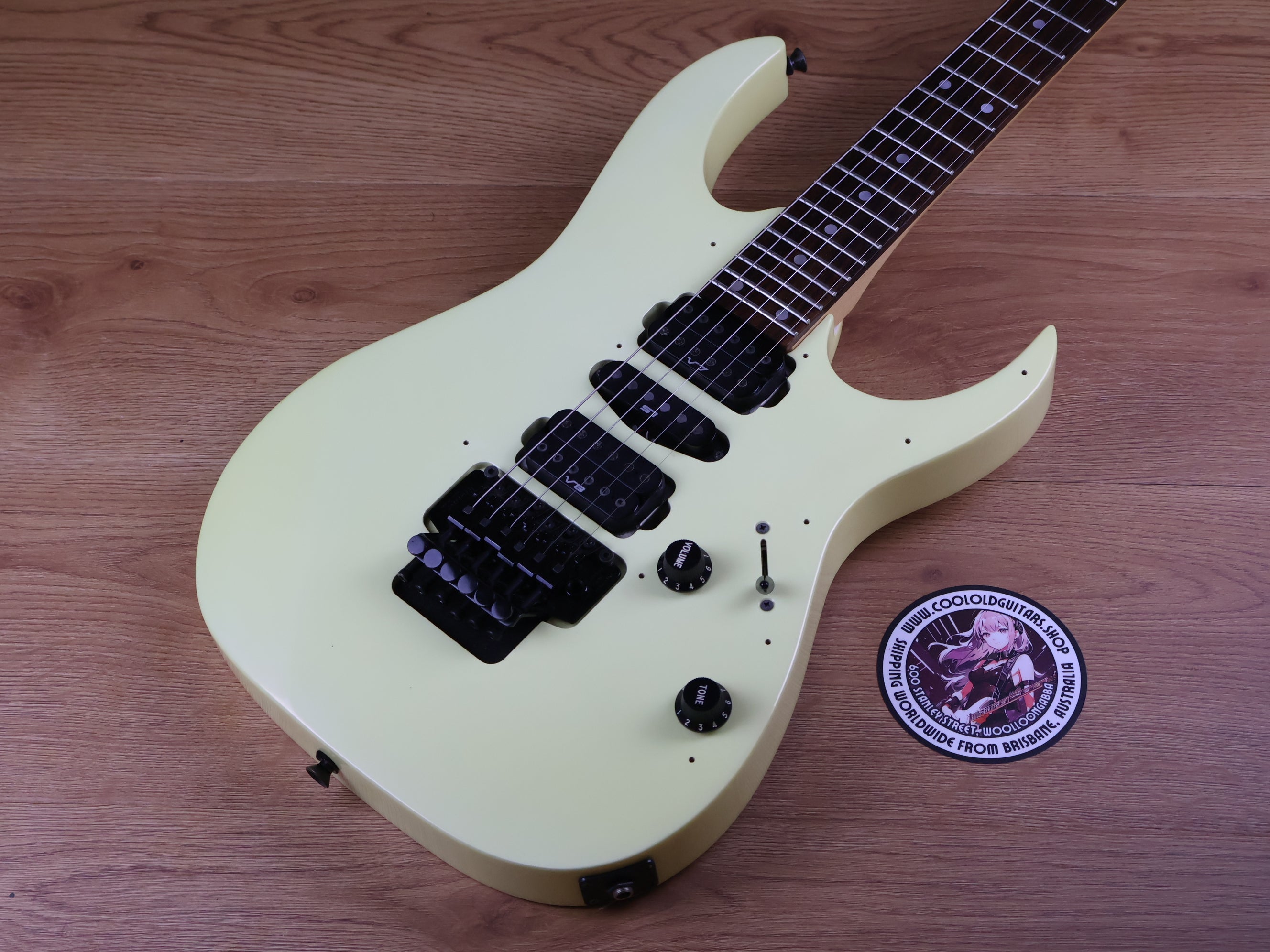 1996 Ibanez Japan RG470 HSH Superstrat (Pearl White) – Cool Old Guitars