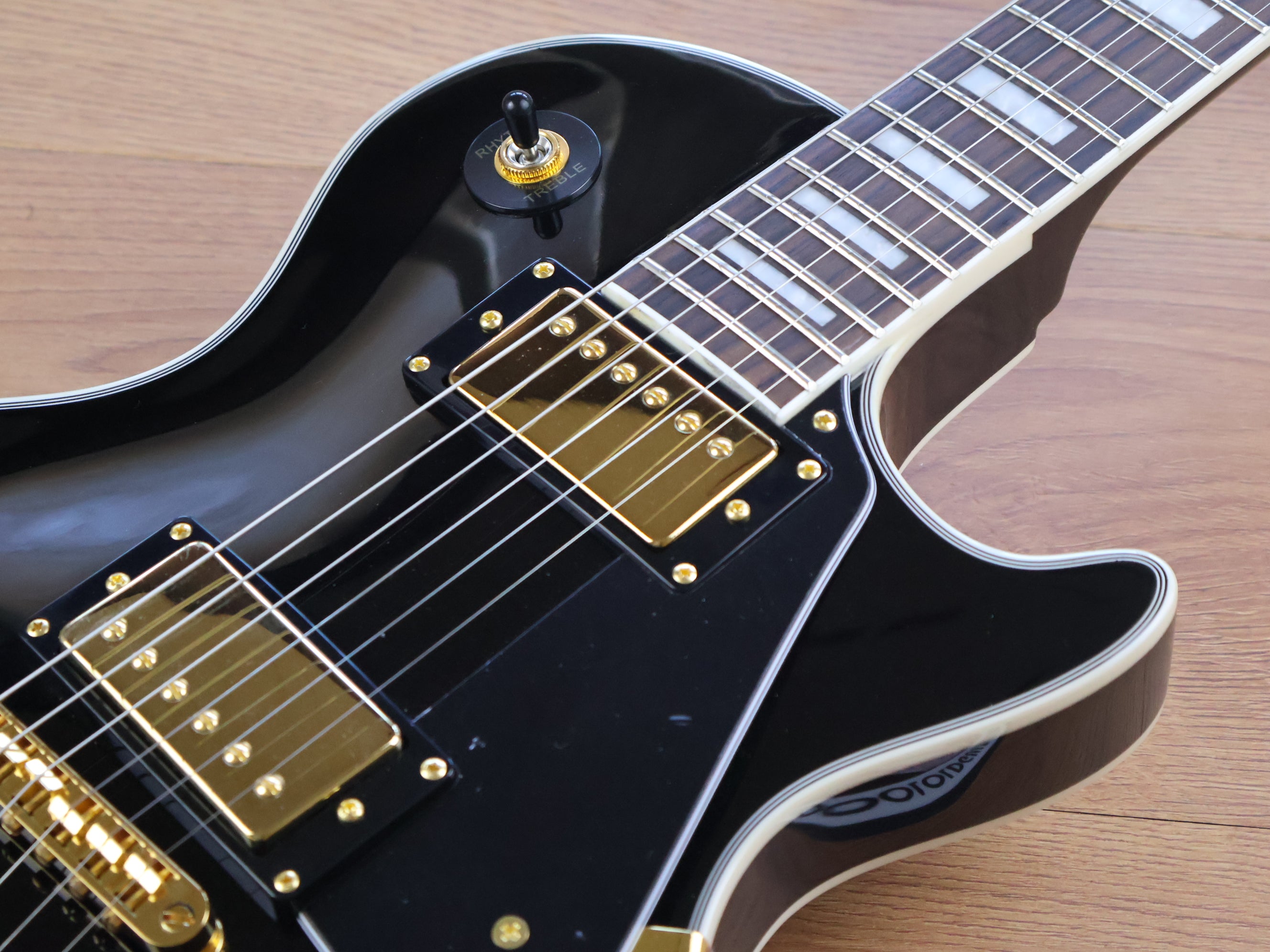 Blitz by Aria Pro II Les Paul Custom (Black) – Cool Old Guitars