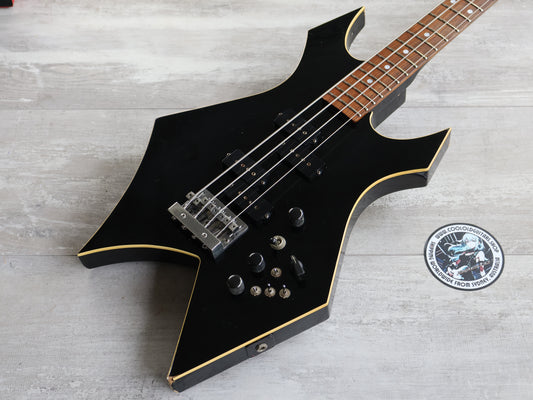 1985 BC Rich Japan NJ Series WB-II Warlock Bass w/Varitone (Black)