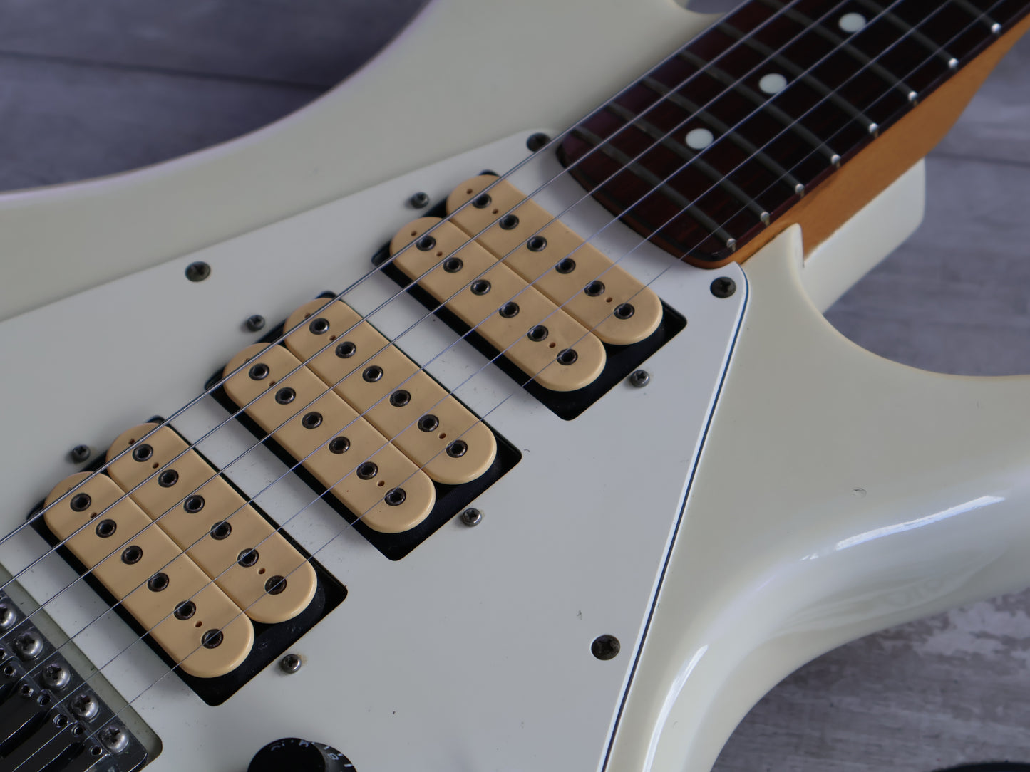 1980's Kawai Aquarius AQ-555 HHH Electric Guitars (White)