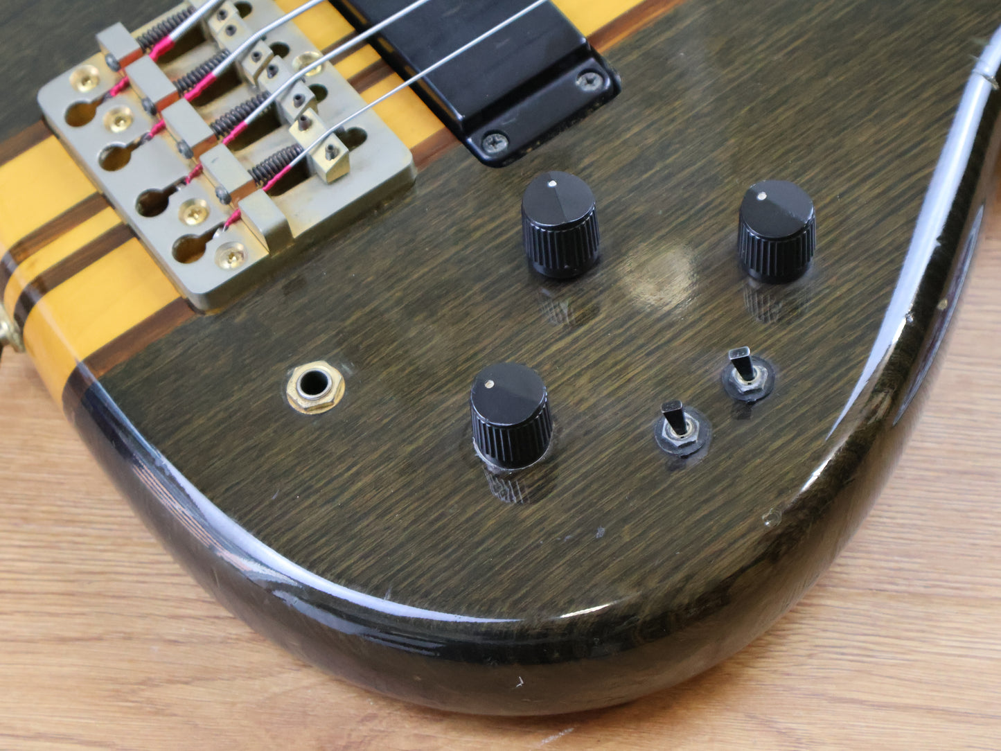 1990 Aria Pro II Japan SB-800 Neckthrough Bass (Black)