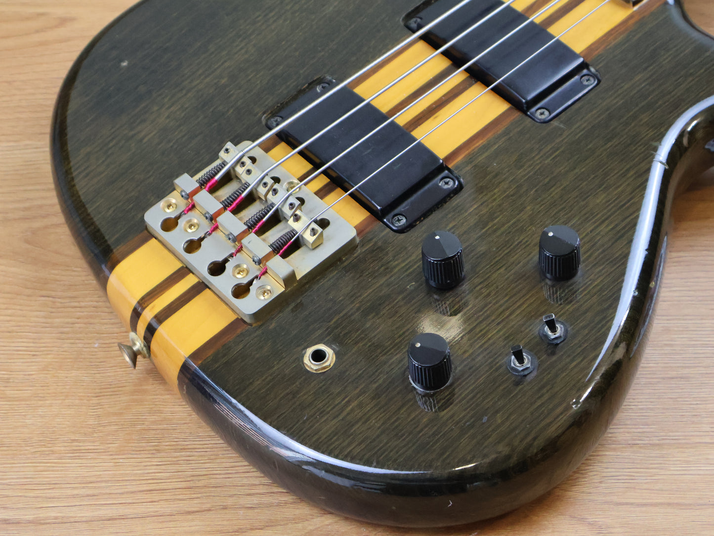 1990 Aria Pro II Japan SB-800 Neckthrough Bass (Black)