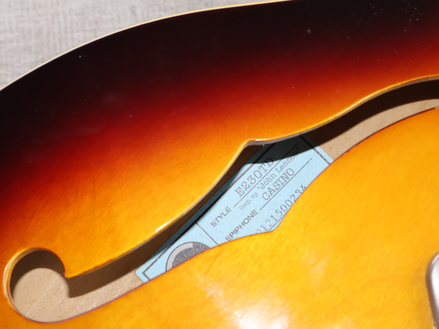 2010 Epiphone 'Inspired by' John Lennon Casino Artist Series (Vintage Sunburst)