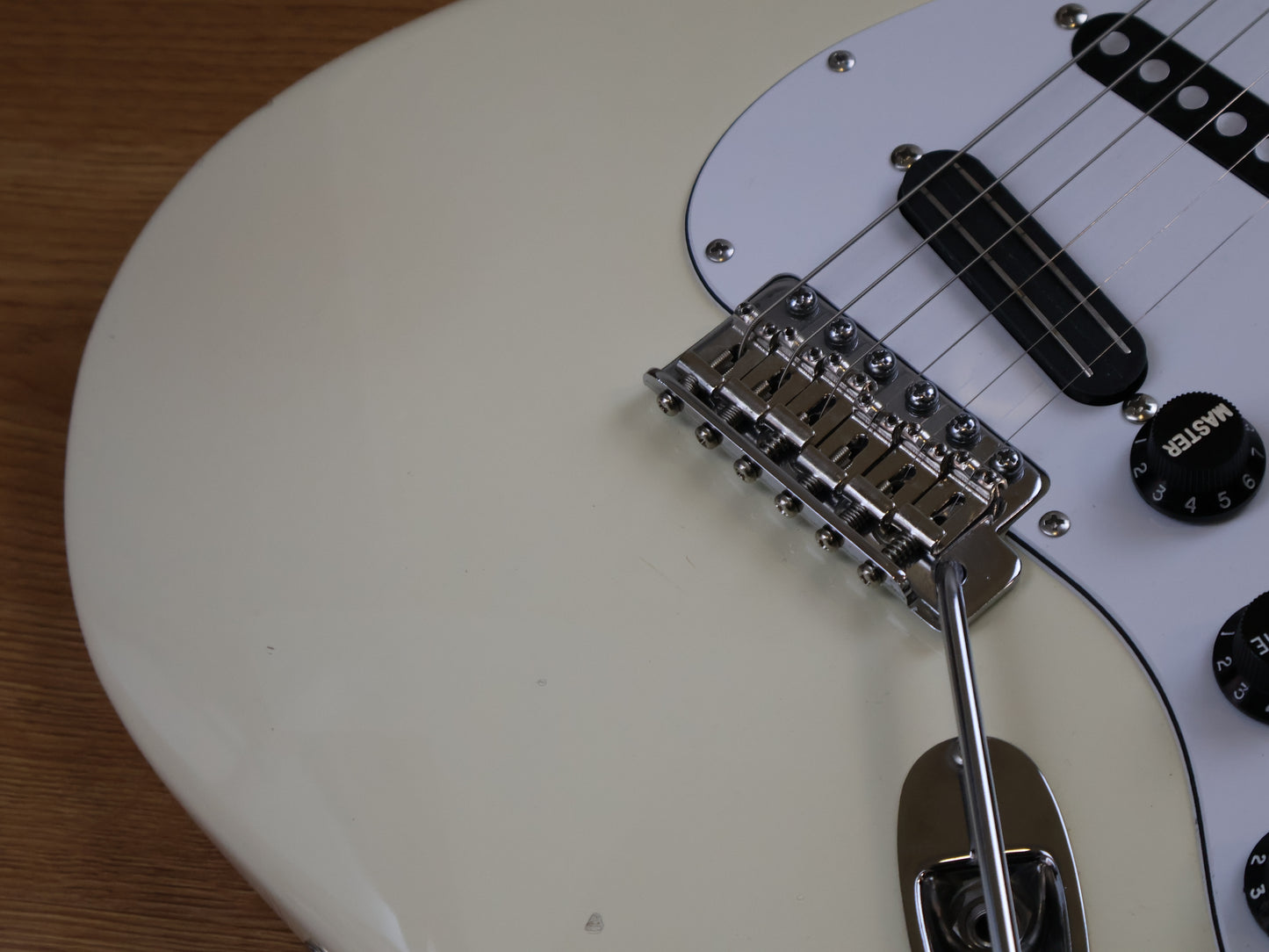 1983 Squier (by Fender Japan) "JV Series" SST-36 Scalloped Stratocaster (Vintage White)