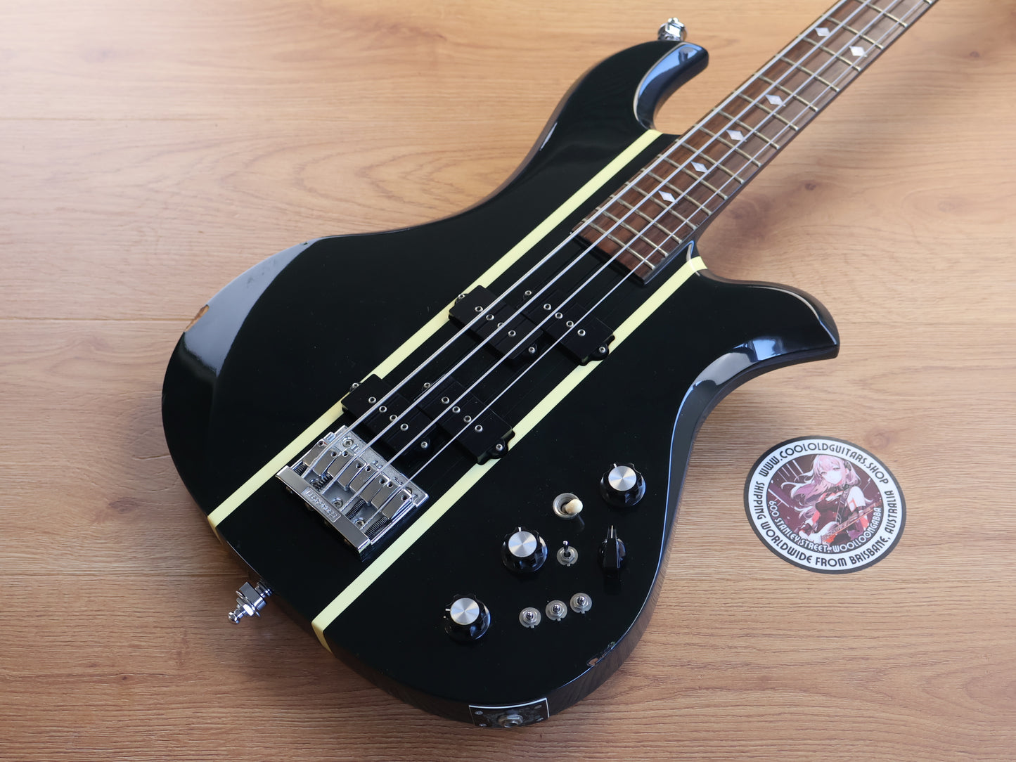 1997 Burny (Fernandes) EB-95X "X Japan" Signature Eagle Bass (Black)