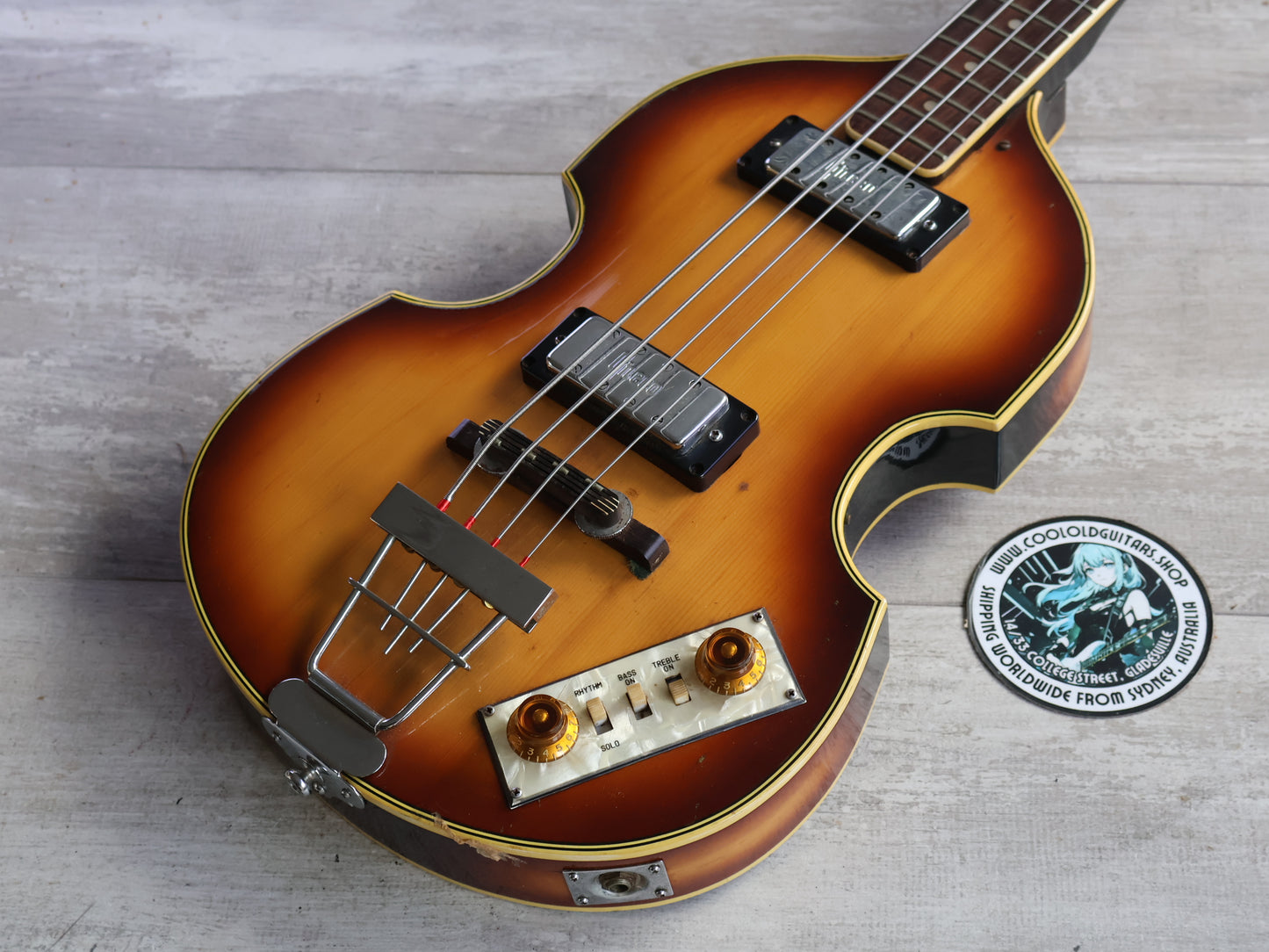 1974 Greco Japan VB-450 Violin Beatle Bass (Brown Sunburst)