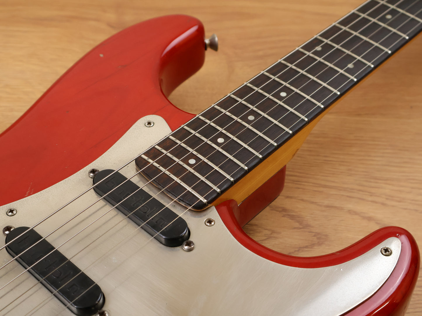 1985 Moon Custom Guitar Japan ST-172 Stratocaster w/Bartolini's (Transparent Red)