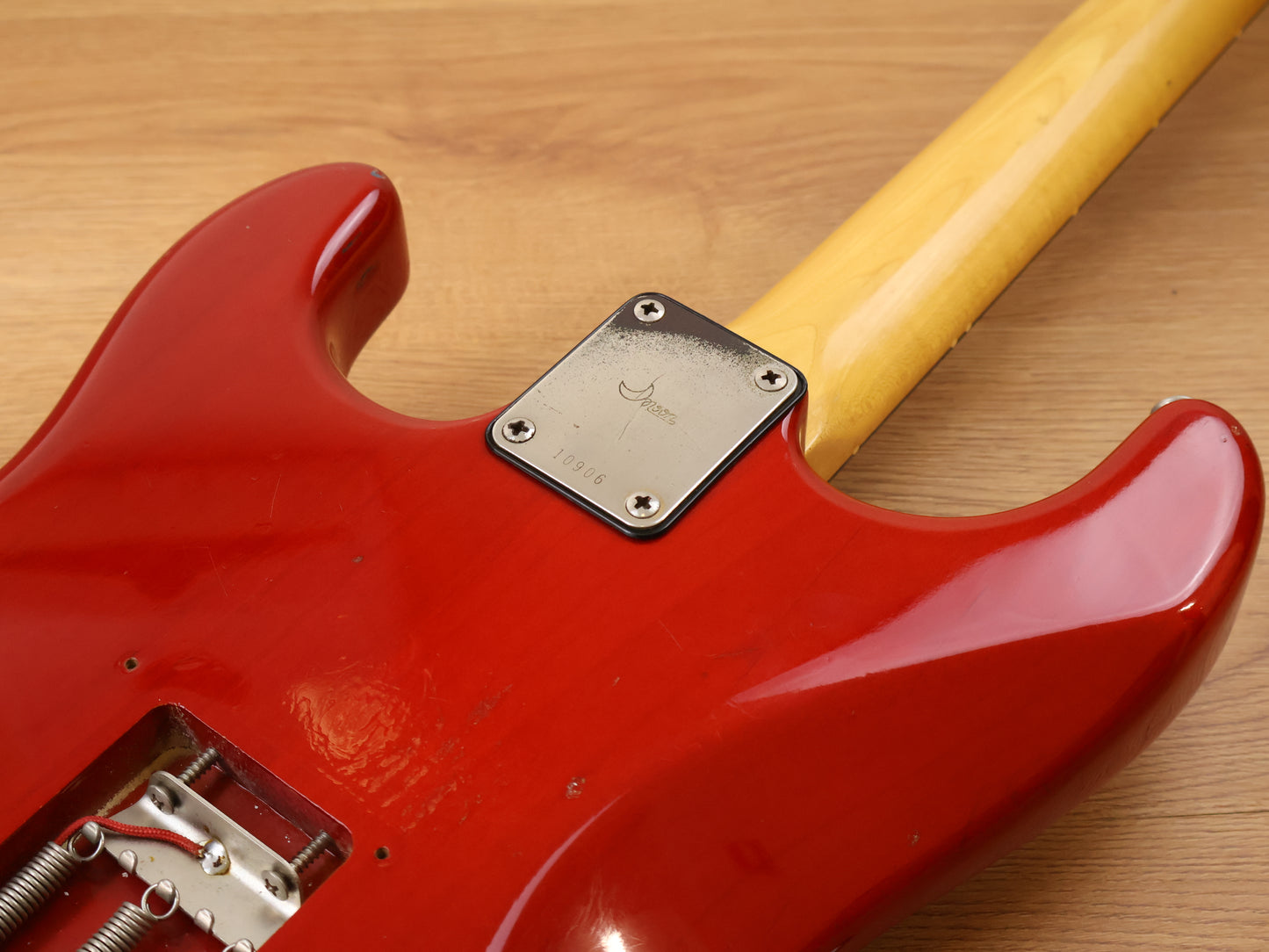 1985 Moon Custom Guitar Japan ST-172 Stratocaster w/Bartolini's (Transparent Red)