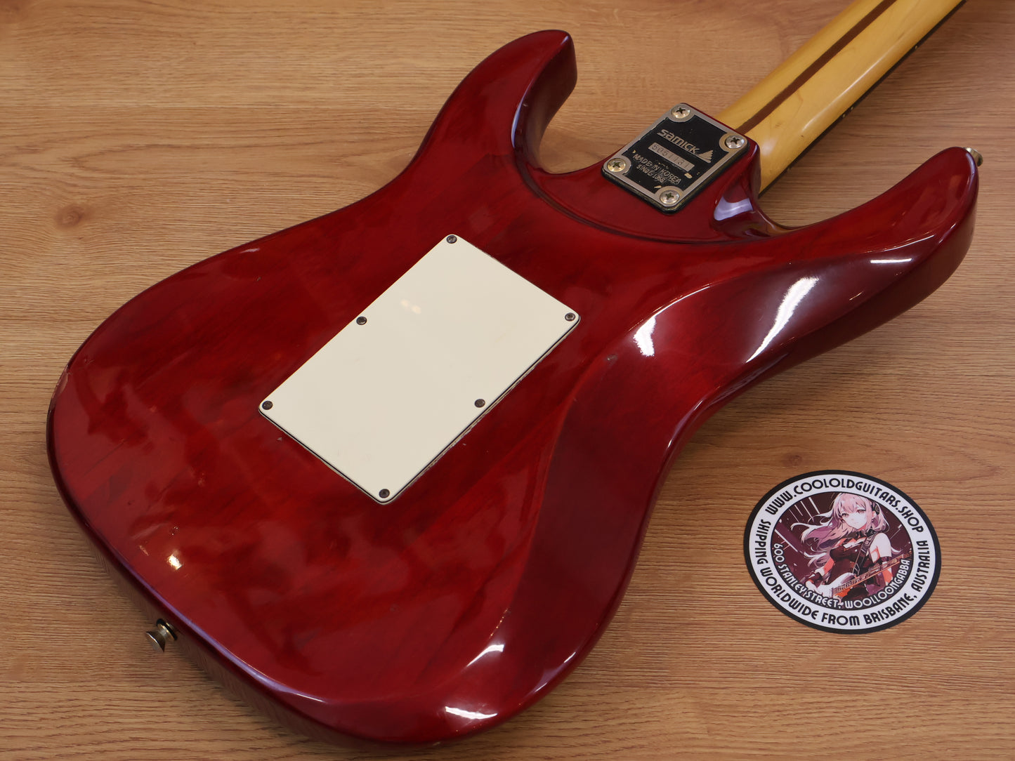 1995 Samick SSM-3 "Valley Arts Custom Pro Shop" Stratocaster (Transparent Red)