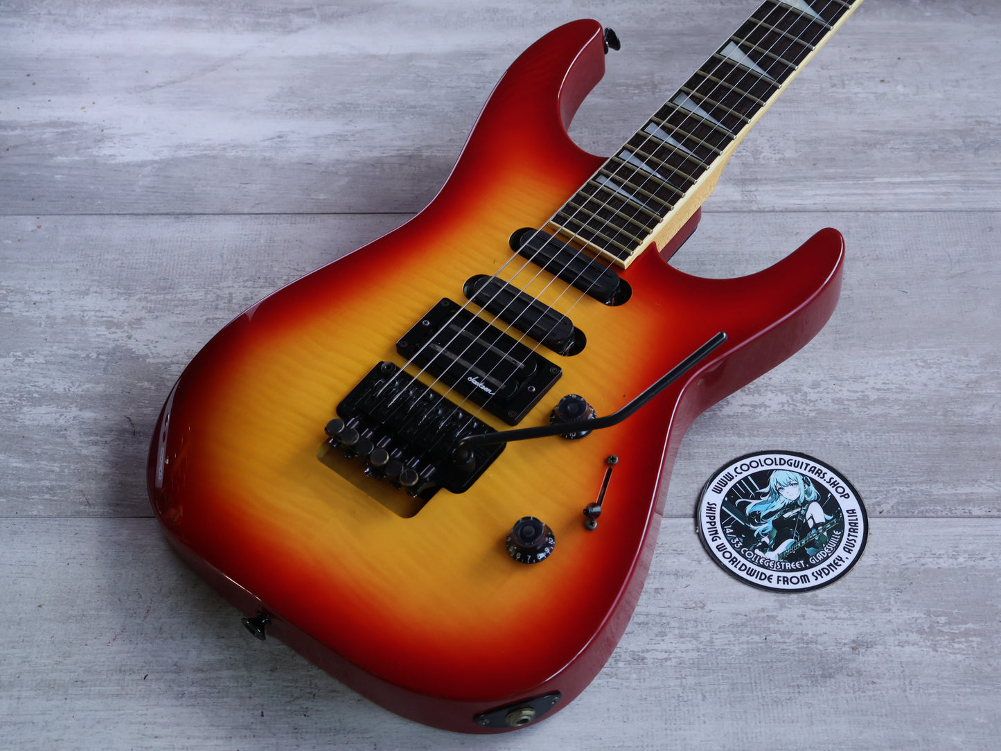 1993 Jackson Japan Professional Series Fusion XL HSS Superstrat (Cherry Sunburst)