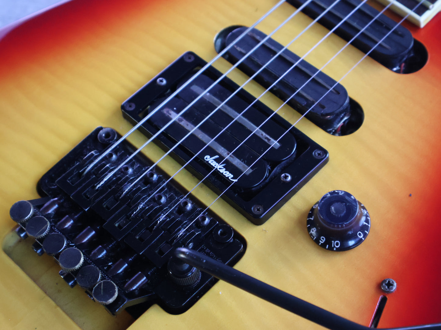 1993 Jackson Japan Professional Series Fusion XL HSS Superstrat (Cherry Sunburst)