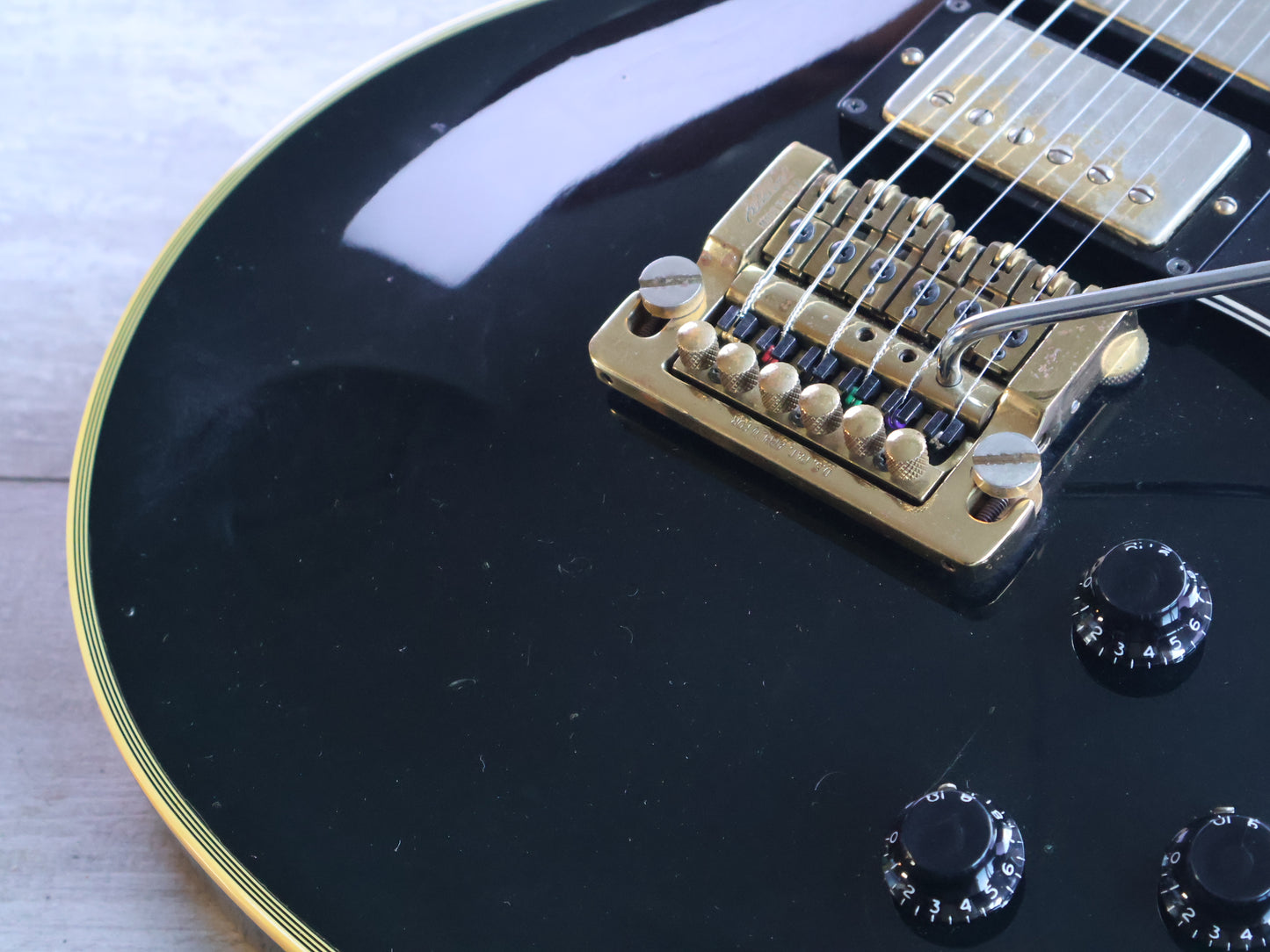 1983 Greco Japan EGC57-60 "Super Real" Les Paul Custom Black Beauty w/Kahler