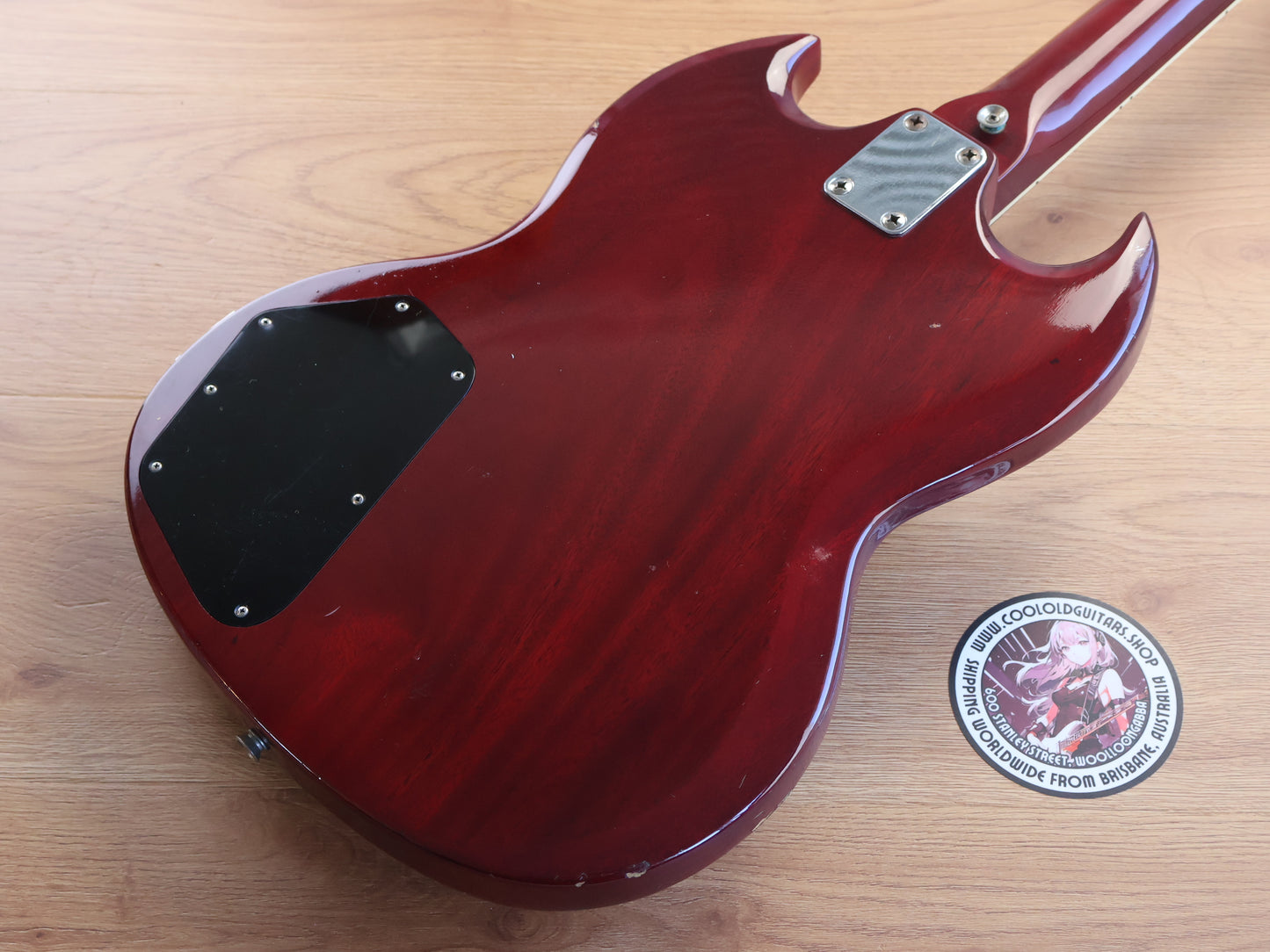 1976 Ganson Japan EB420 SG EB Double Cutaway Bass (Cherry Red)