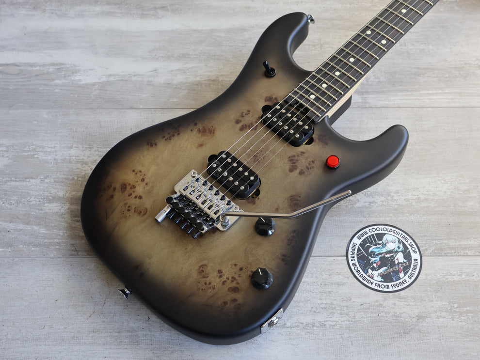 EVH 5150 Series Deluxe Poplar Burl Superstrat - Ebony Fingerboard (Bla ...
