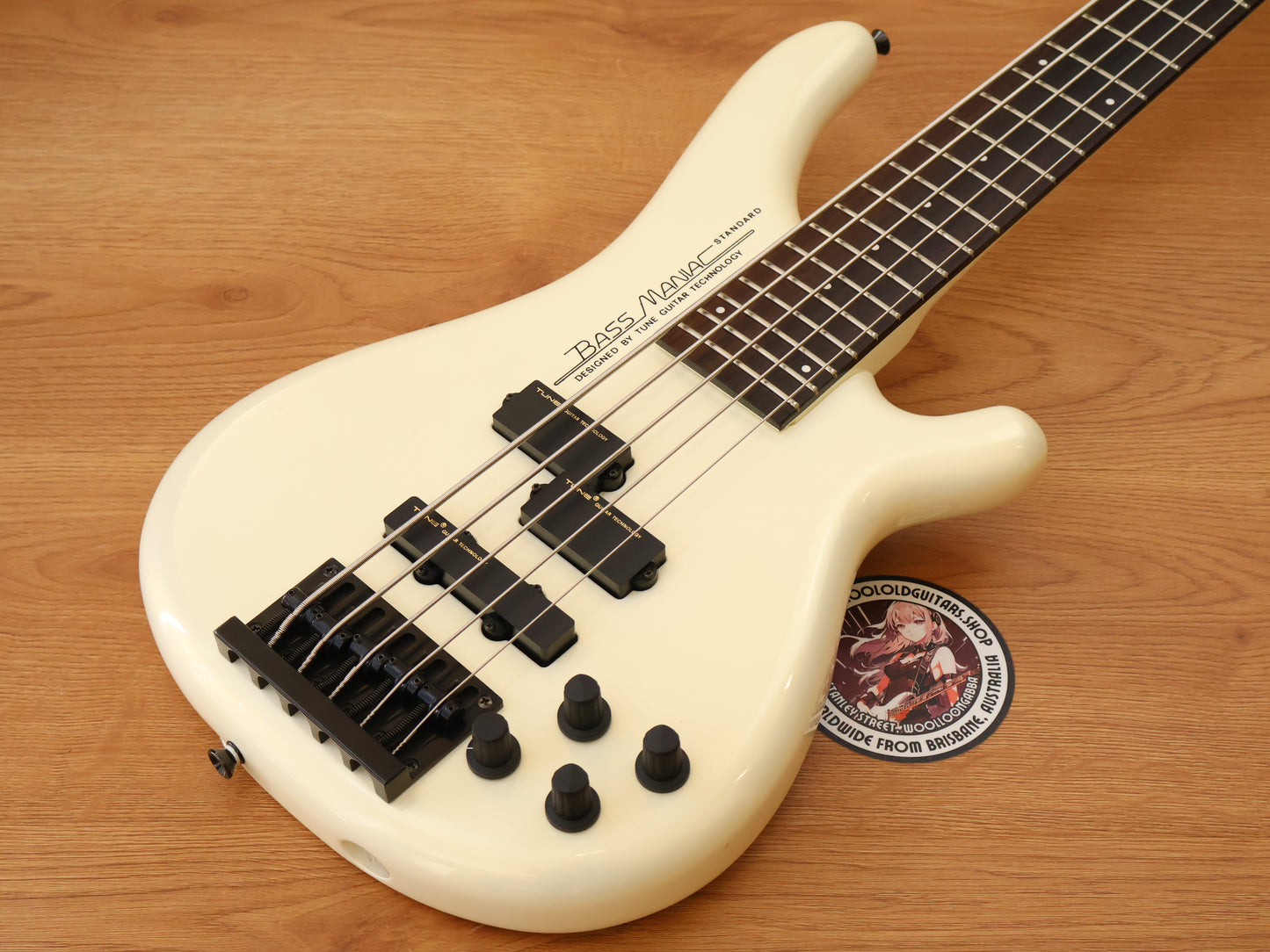 1990's Tune Bass Maniac TP-05 5-String Bass (Pearl White)