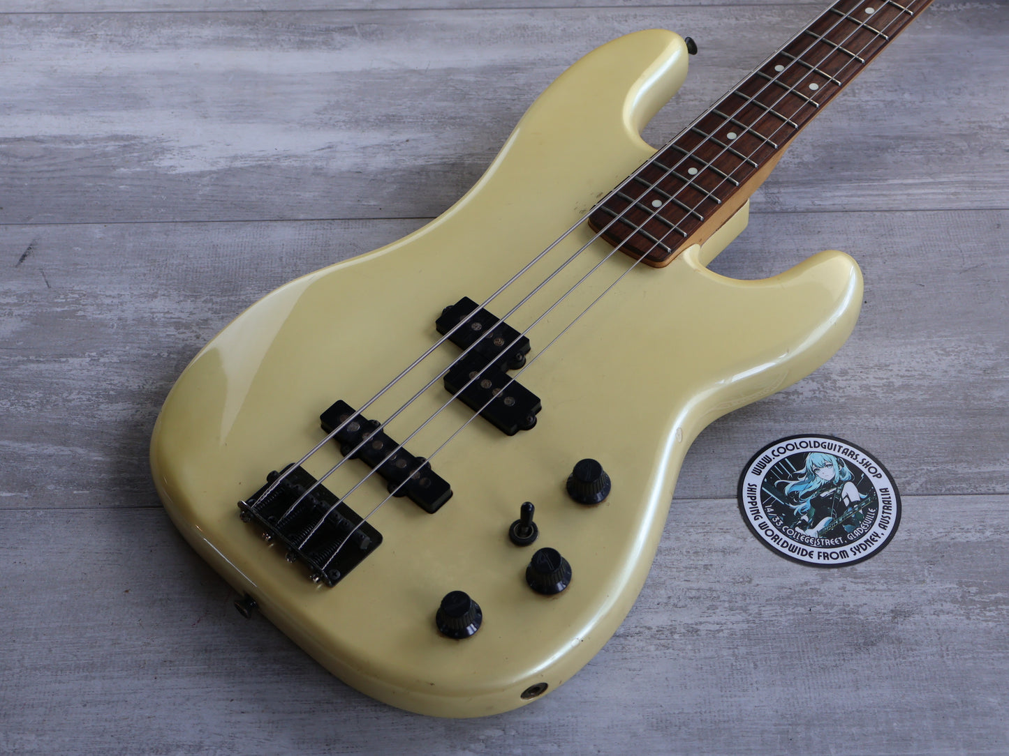 1987 Fender Japan "Jazz Bass Special" Duff McKagen Bass (Aged White)