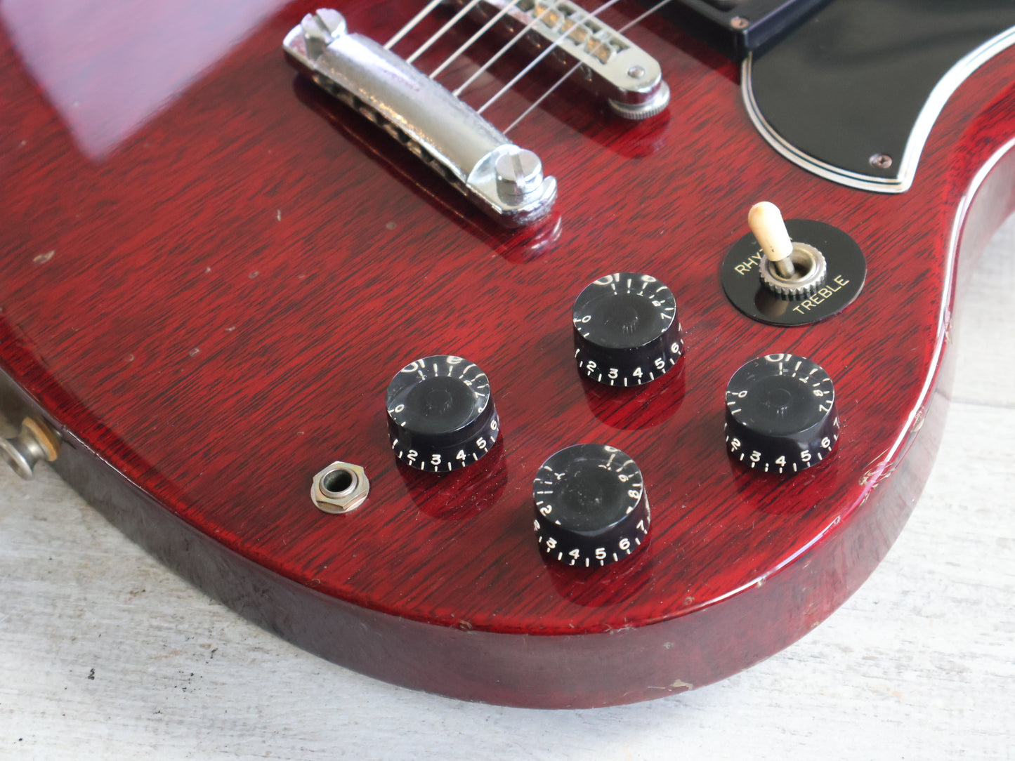 1981 Aria Pro II Japan SL-500D '61 SG Double Cutaway (Cherry Red)