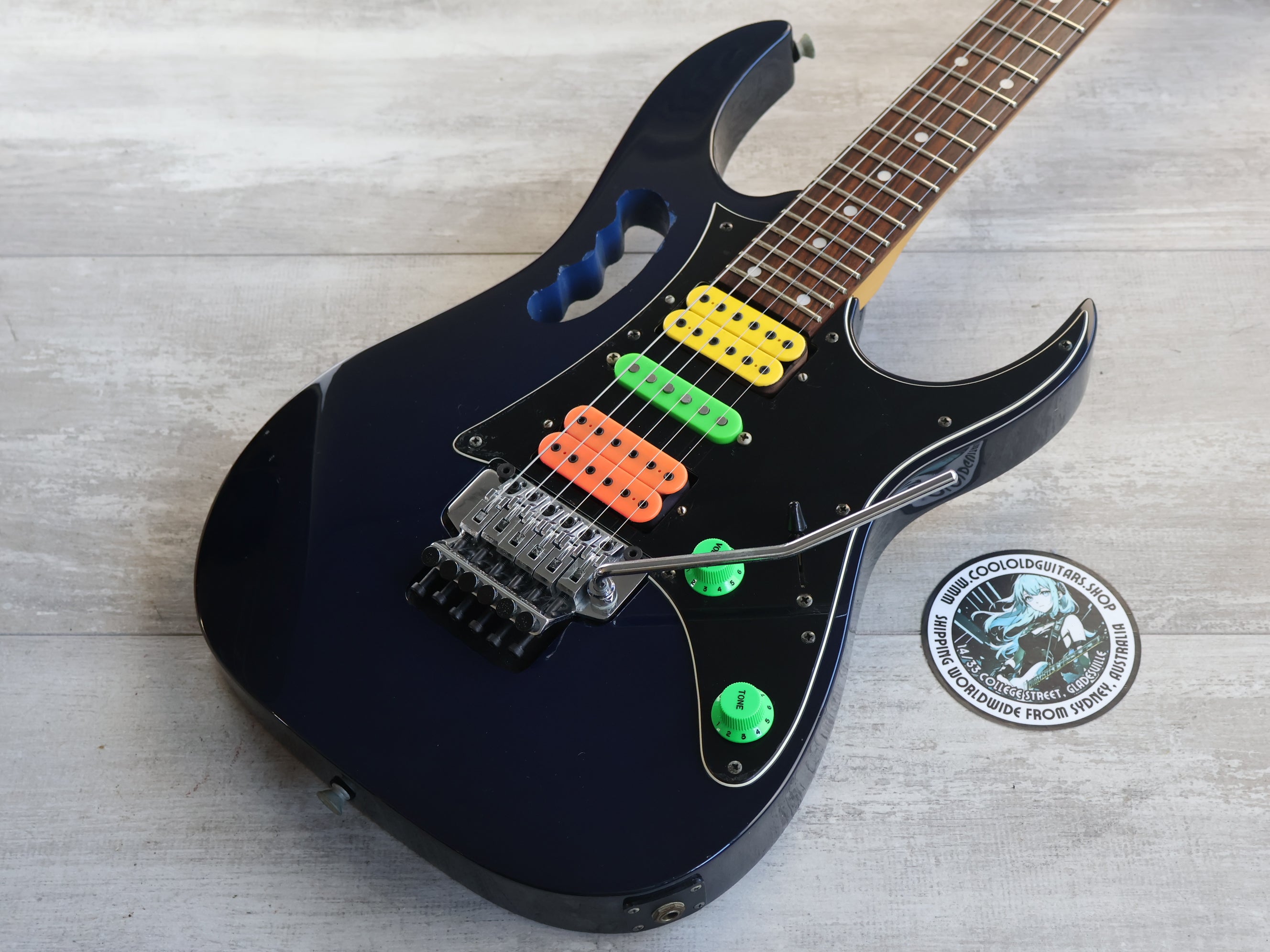 1994 Ibanez Japan RG250 HSH Superstrat (Blue Night) – Cool Old Guitars