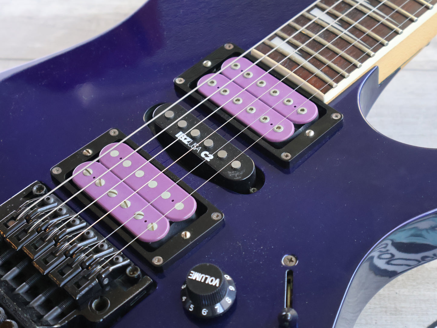 1990's Ibanez RGR570 HSH "K-Custom 1" Modified Superstrat (Blue)