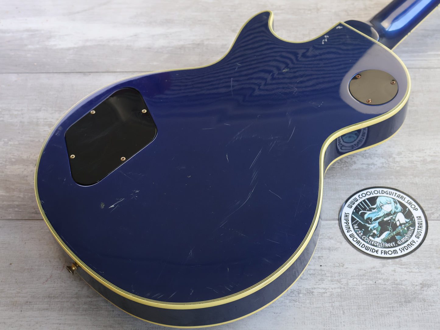 1991 Burny Japan RLC-70 Les Paul Custom (Metallic Blue)