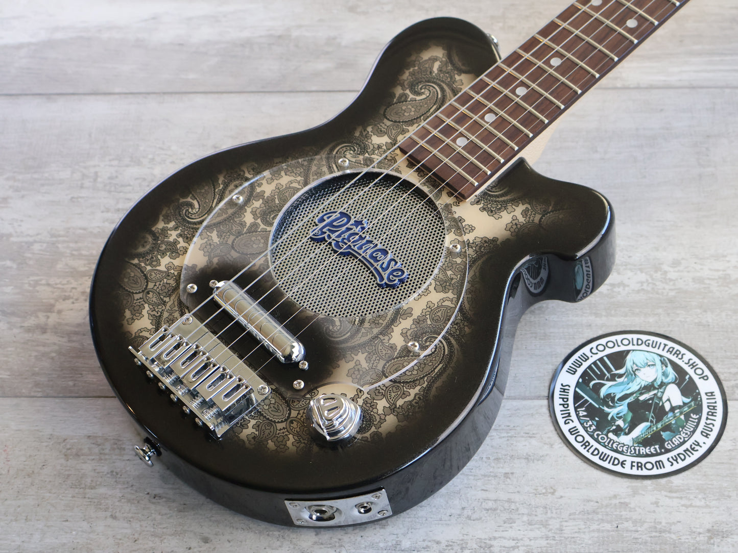 Pignose PGG-200PL Travel Guitar (Black Paisley)