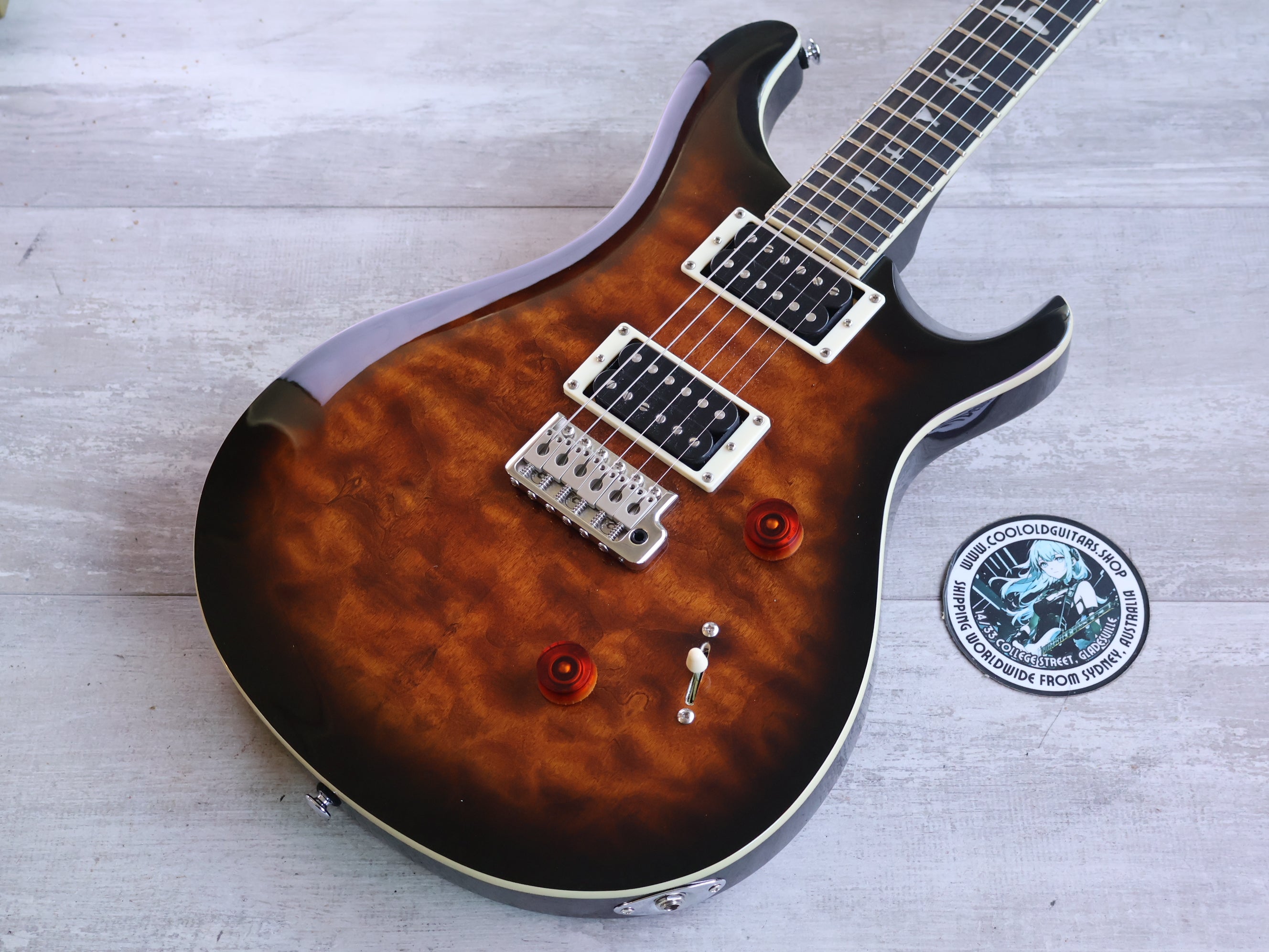 Paul Reed Smith (PRS) SE Custom 24 Quilt (Black Gold Burst) – Cool