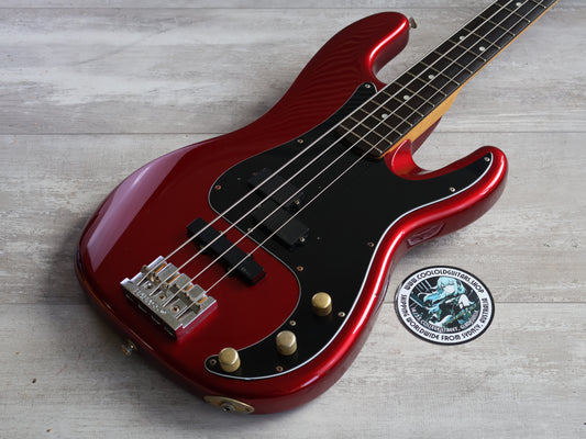 1988 Schecter Japan Precision Bass w/EMG's (Candy Apple Red)