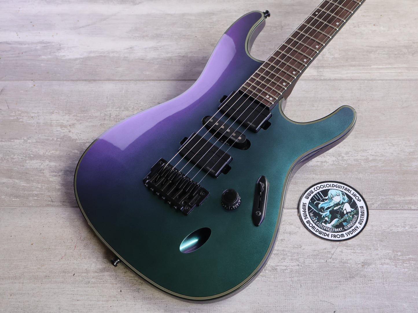2020 Ibanez S671ALB BCM HSH Superstrat w/Fishmans (Blue Chameleon)