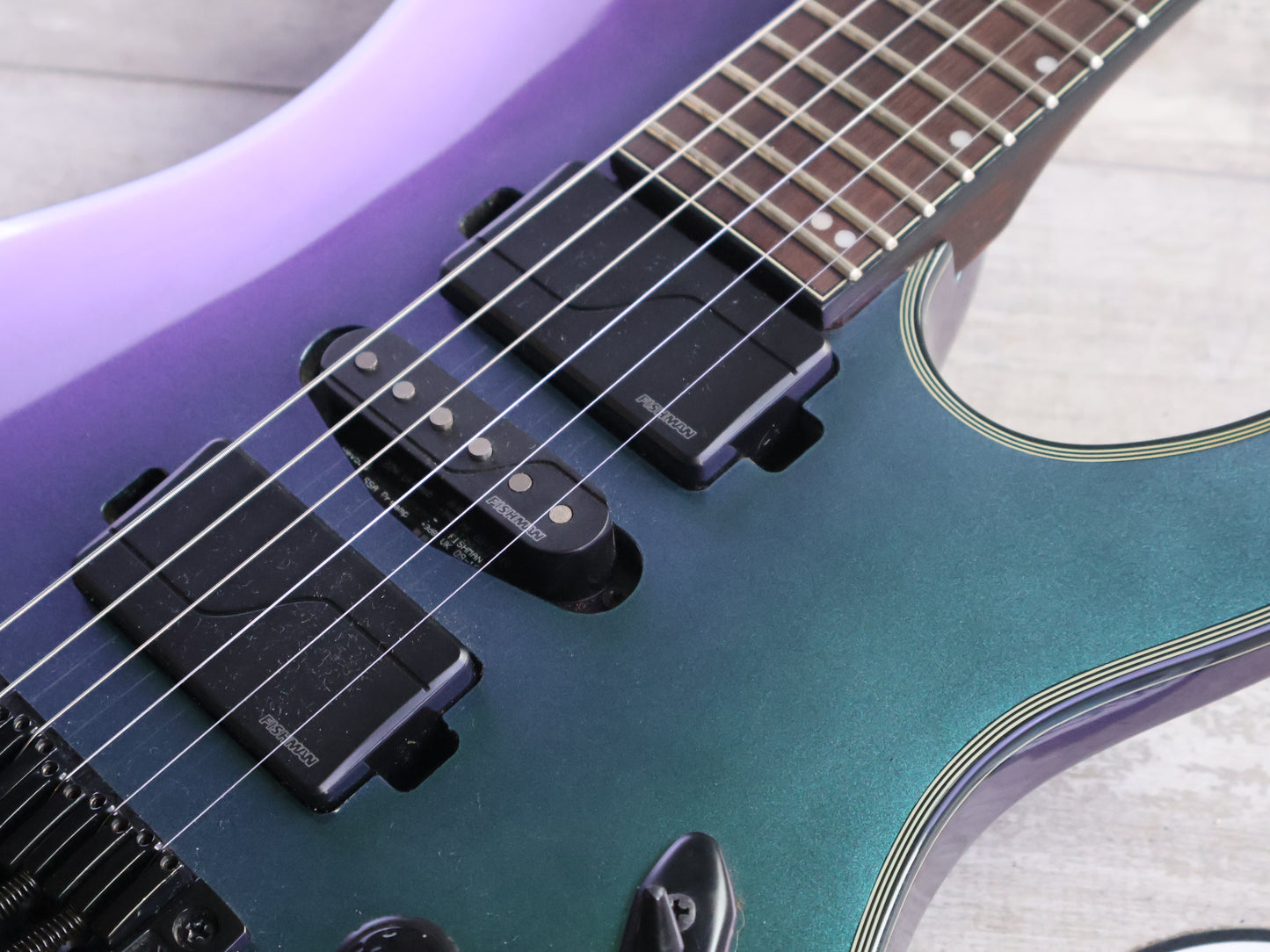 2020 Ibanez S671ALB BCM HSH Superstrat w/Fishmans (Blue Chameleon)