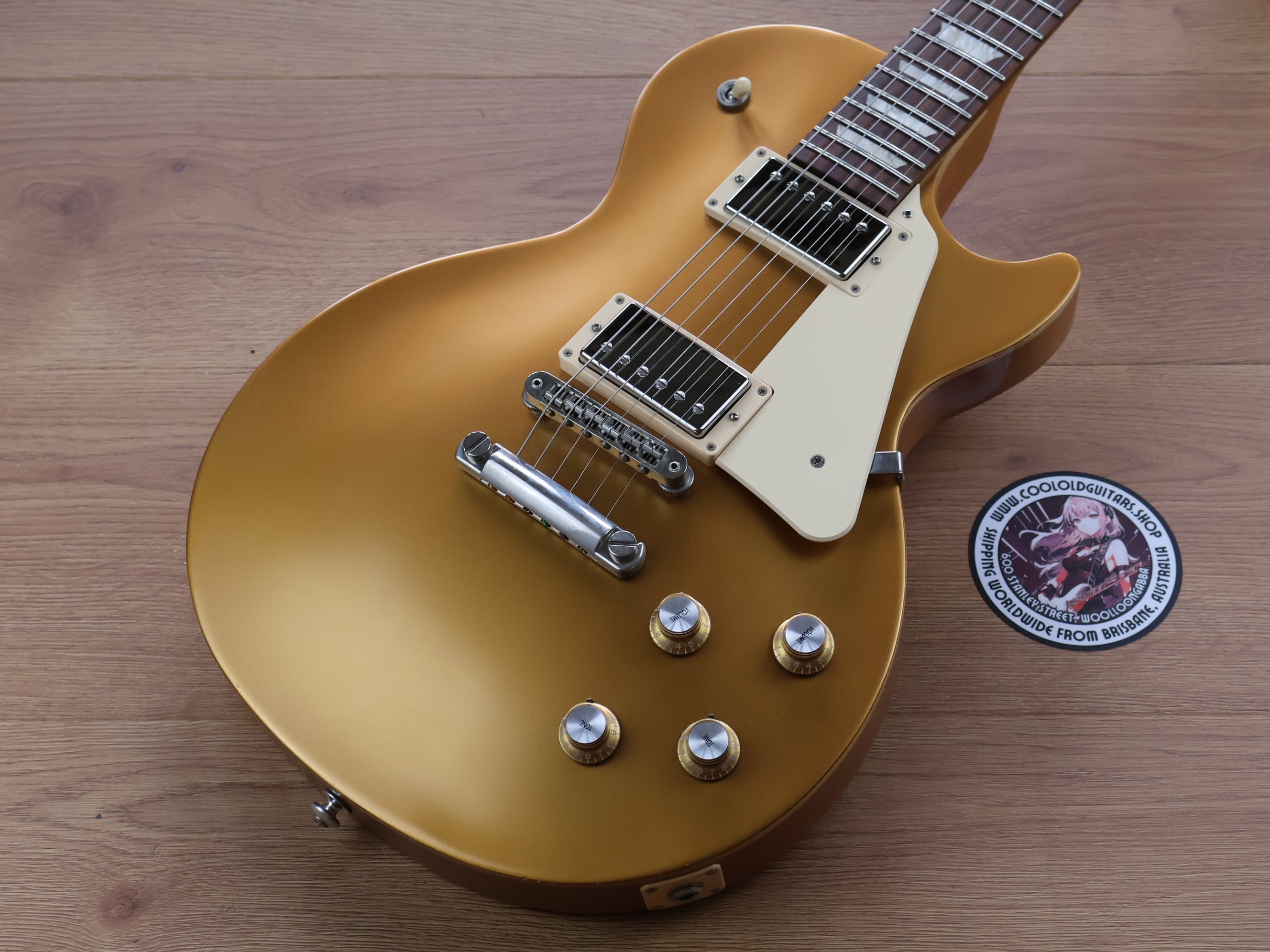 2017 Gibson USA Les Paul Tribute T (Satin Gold Top) – Cool Old Guitars